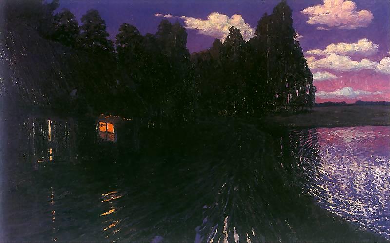 Stanislaw Ignacy Witkiewicz Landscape by night Germany oil painting art